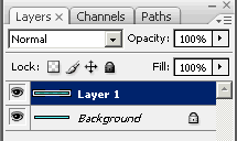 screenshot of layers palette