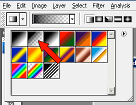 selecting the type of gradient