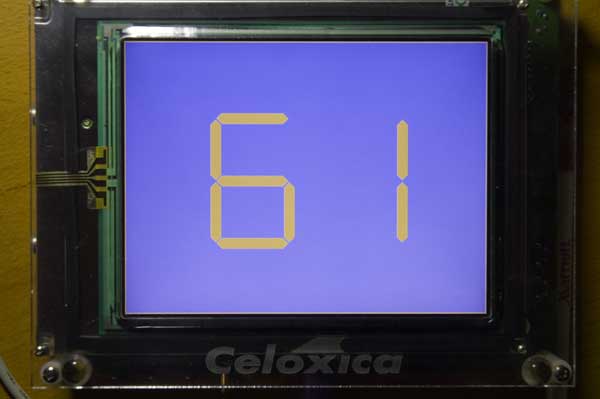 screen image showing seven segment
          displays